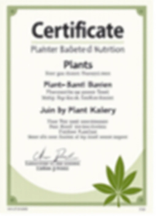 Certificado de Formación en Nutrición Basada en Plantas.